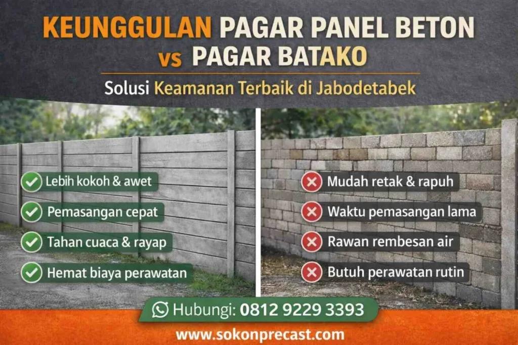 Keunggulan Pagar Panel Beton vs Pagar Batako Solusi Keamanan Terbaik di Jabodetabek