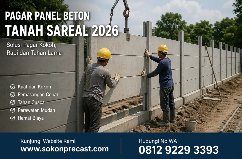 Pagar Panel Beton Tanah Sareal
