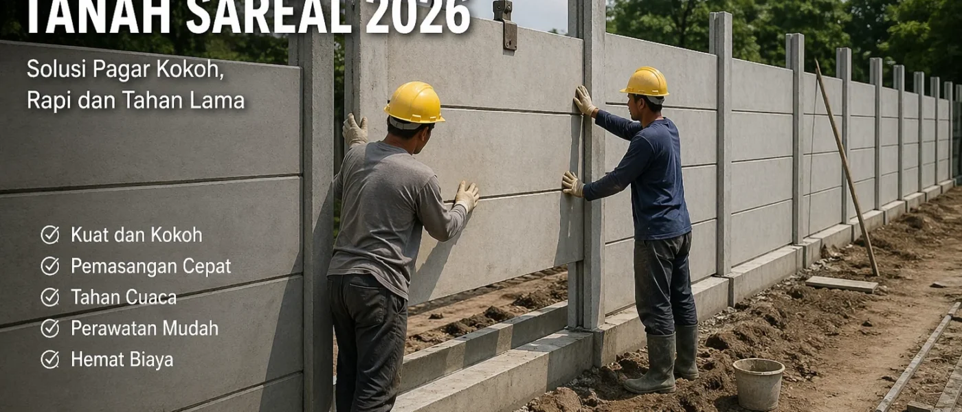 Pagar Panel Beton Tanah Sareal