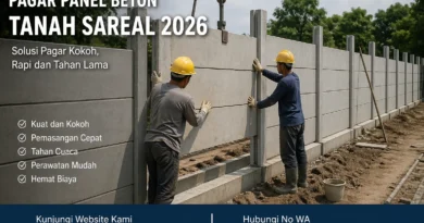 Pagar Panel Beton Tanah Sareal