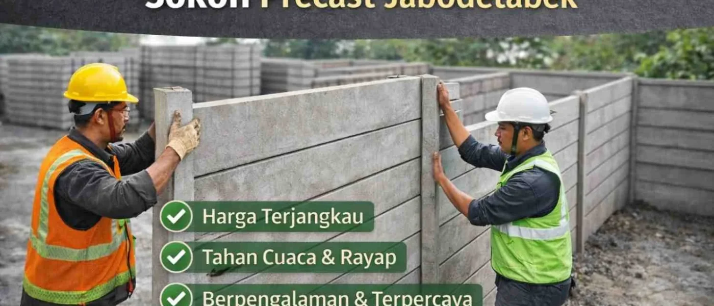 Vendor Pagar Panel Beton Terpercaya Sokon Precast Jabodetabek